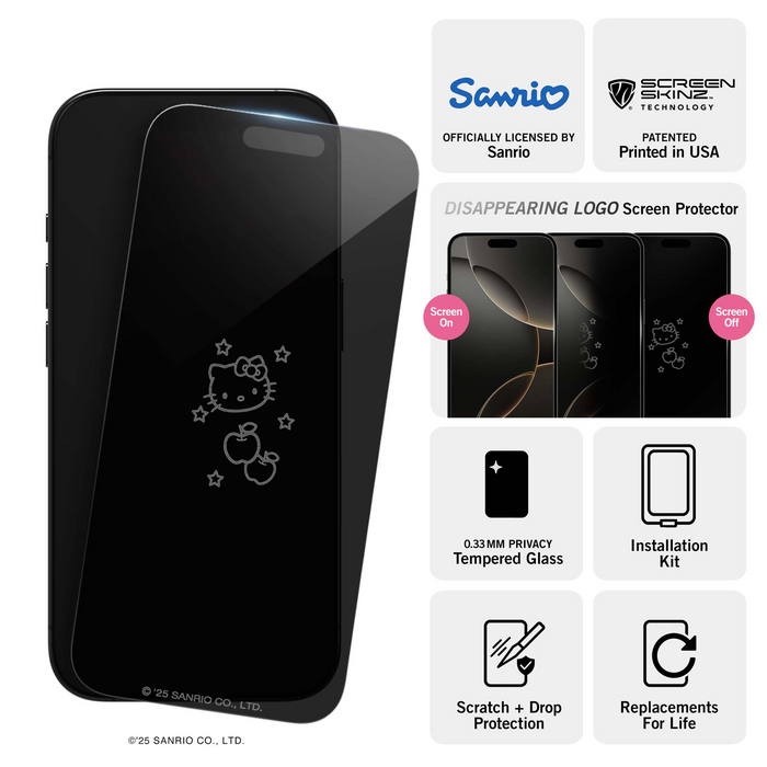 Hello Kitty x Screen Skinz Stars Privacy Screen Protector Screen Skinz