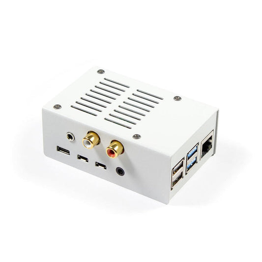 HiFiBerry DAC+ RCA/ADC Raspberry Pi 4 Steel Case - White [Discontinued] by HiFiBerry - The Pi Hut
