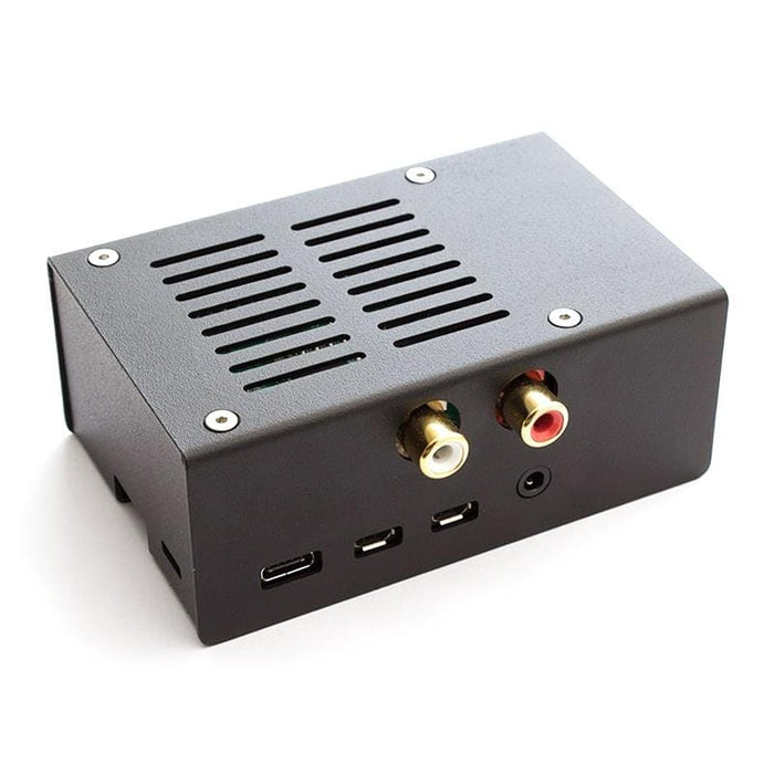 HiFiBerry DAC/ADC Raspberry Pi 4 Steel Case - Black [discontinued] by HiFiBerry - The Pi Hut