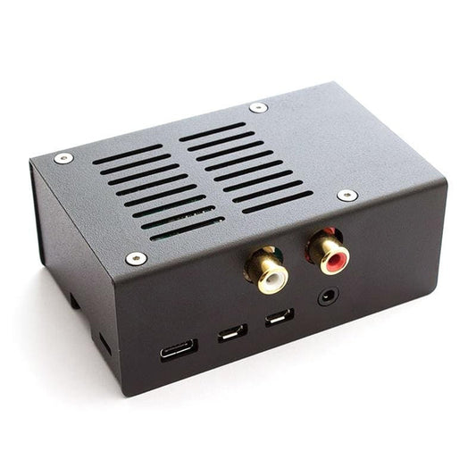 HiFiBerry DAC/ADC Raspberry Pi 4 Steel Case - Black [discontinued] by HiFiBerry - The Pi Hut