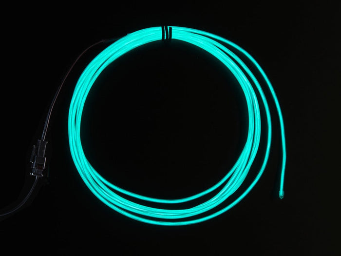 High Brightness Aqua Electroluminescent (EL) Wire - 2.5 meters (High brightness, long life) by The Pi Hut - The Pi Hut