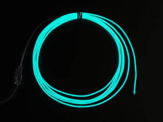 High Brightness Aqua Electroluminescent (EL) Wire - 2.5 meters (High brightness, long life) by The Pi Hut - The Pi Hut