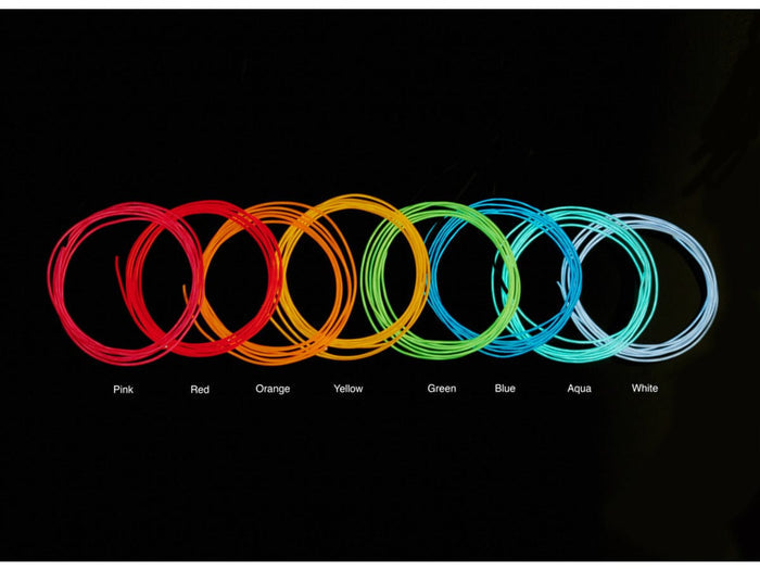 High Brightness Orange Electroluminescent (EL) Wire - 2.5 meters (High brightness, long life) by The Pi Hut - The Pi Hut