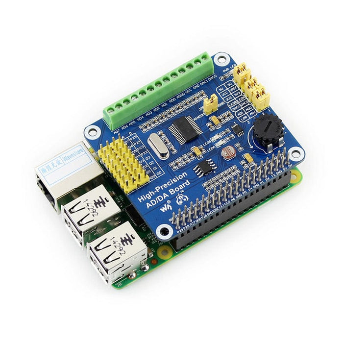High-Precision AD/DA Expansion Board for Raspberry Pi by Waveshare - The Pi Hut
