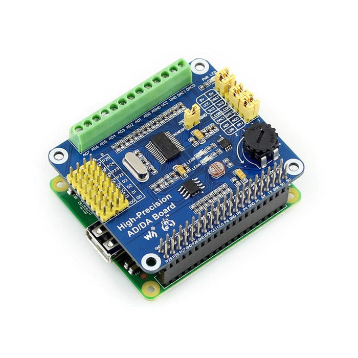 High-Precision AD/DA Expansion Board for Raspberry Pi by Waveshare - The Pi Hut