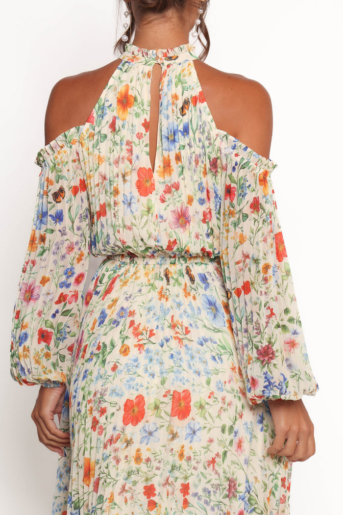 Petal and Pup USA DRESSES Hilary Pleated Maxi Dress - Garden Floral