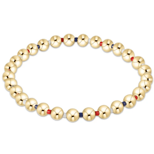 Hope Grateful 5mm Bead Bracelet - Firecracker