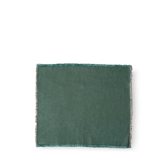 R+D.LAB Hopsack Placemat in Slate Green linen
