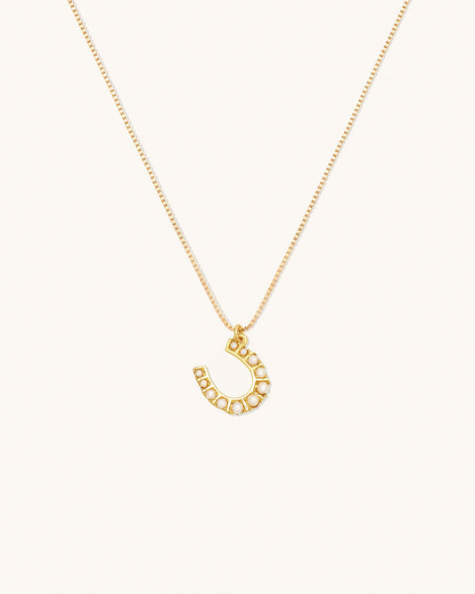 Horseshoe Pearl Necklace