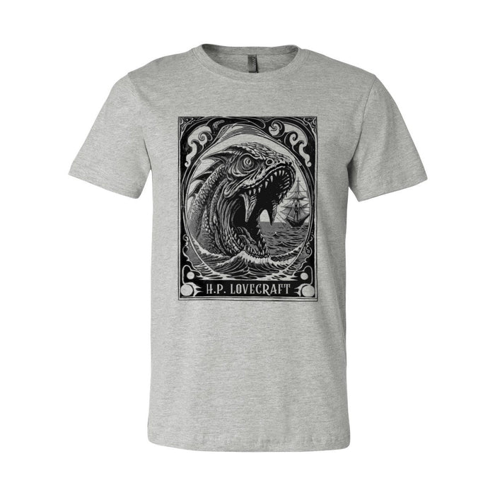 HP Lovecraft, Dagon & The Deep Ones | Ancient Supernatural God | Sea Monster Horror Graphic Art T-Shirt