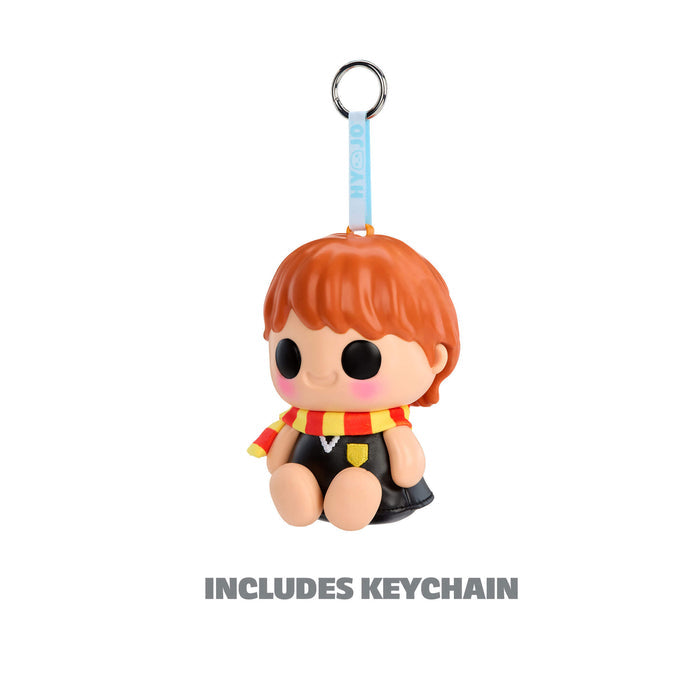 Keychain with a character in a red and yellow scarf  on a white background