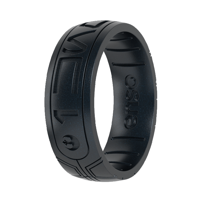 Star Wars™ Silicone Ring - I Know (Aurebesh) - Black Pearl