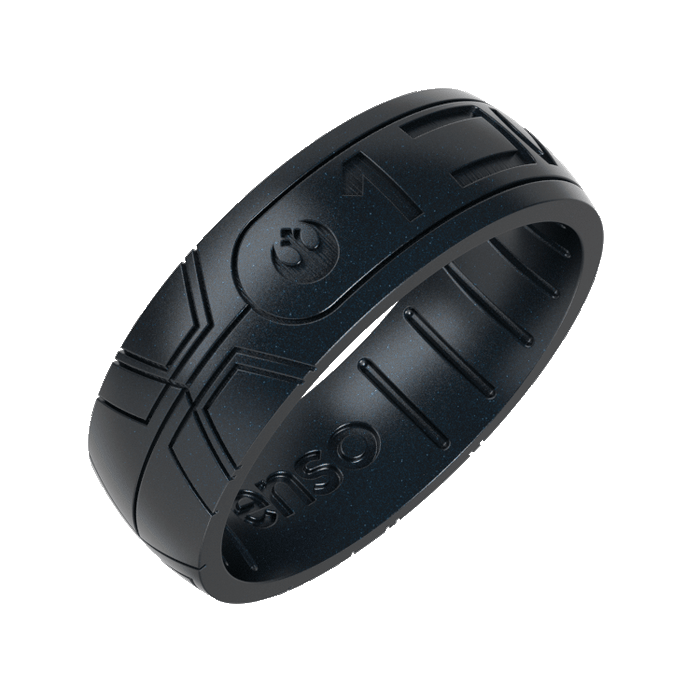 Star Wars™ Silicone Ring - I Know (Aurebesh) - Black Pearl