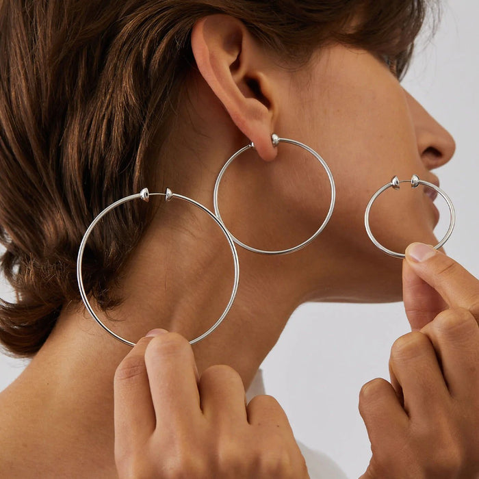 Icon Hoops - Small in Platinum