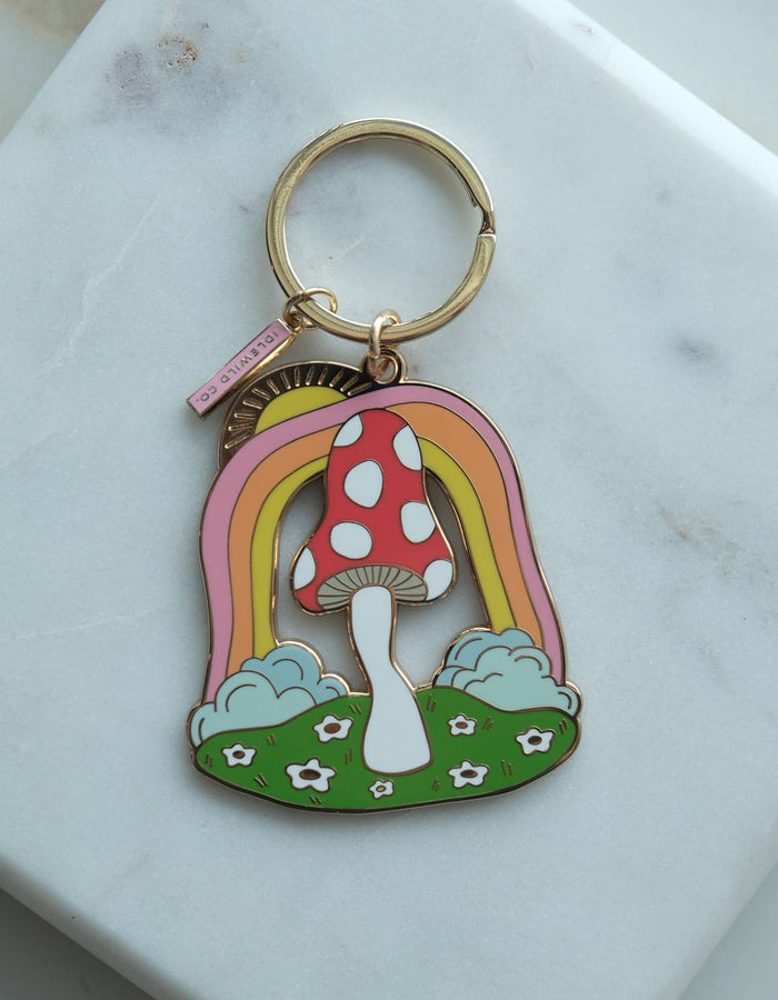 Idlewild Co. Enamel Keychain - Magic Mushroom