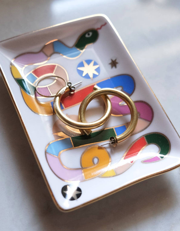 Idlewild Co. Porcelain Trinket Dish - Rainbow Snake
