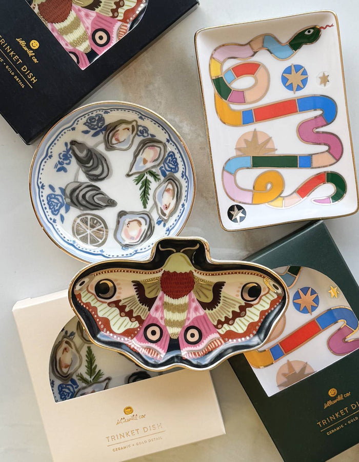 Idlewild Co. Porcelain Trinket Dish - Rainbow Snake