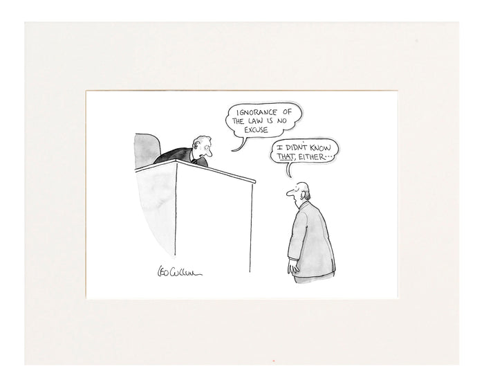 Ignorance of the Law is No Excuse Cartoon Print