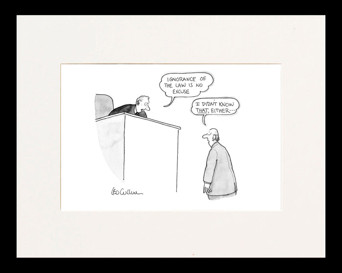 Ignorance of the Law is No Excuse Cartoon Print