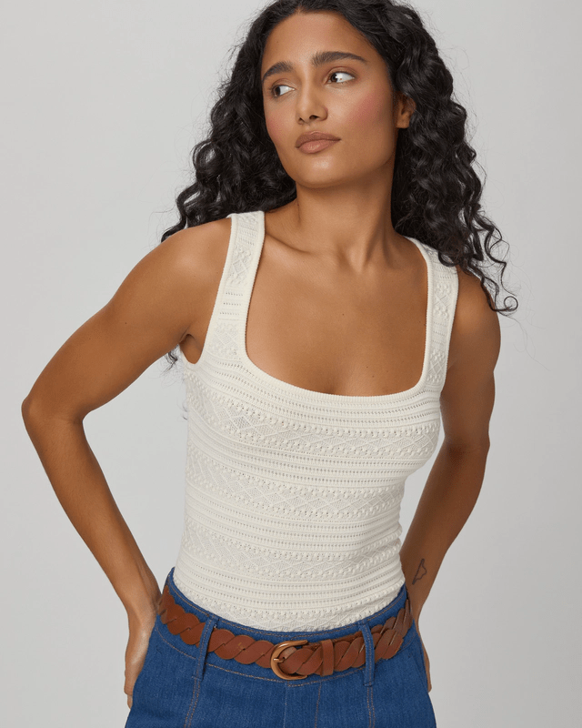 Iman Sweater Tank in Ivory