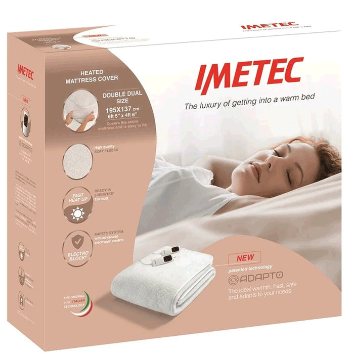 Imetec Adapto Heated Double Fleecy Dual Mattress Cover | 16733