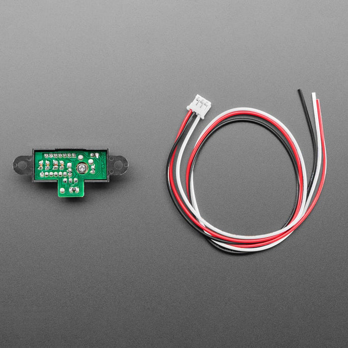 IR distance sensor includes cable (10cm-80cm) (GP2Y0A21YK0F) by Adafruit - The Pi Hut