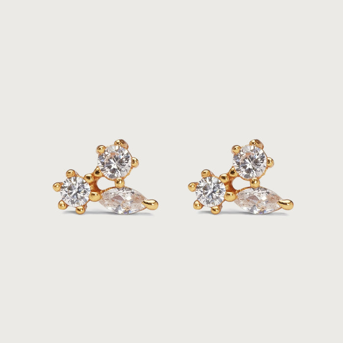 Iris earrings in Gold