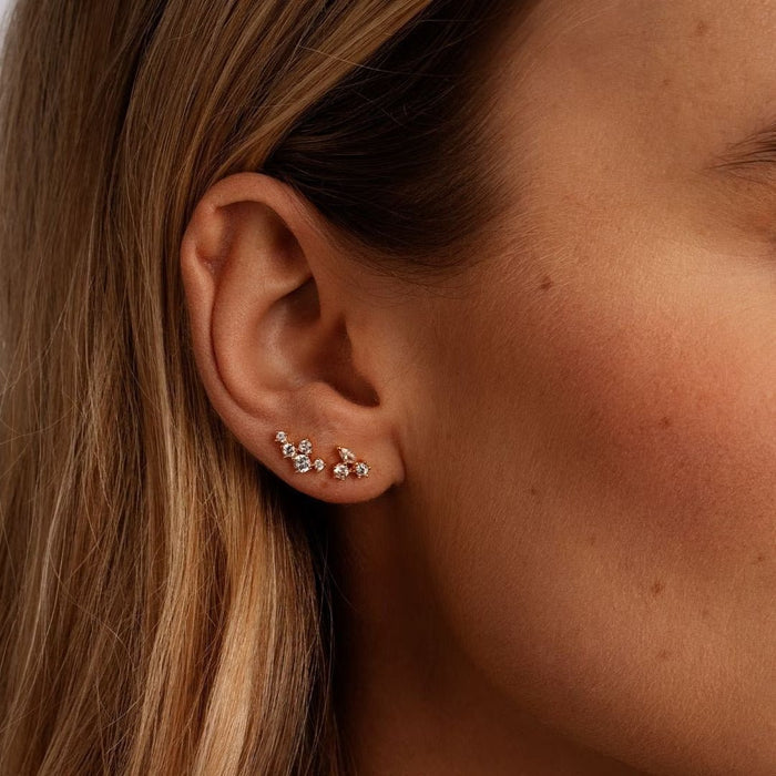 Iris earrings in Gold