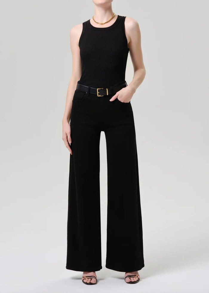 Isabel Rib Tank in Black