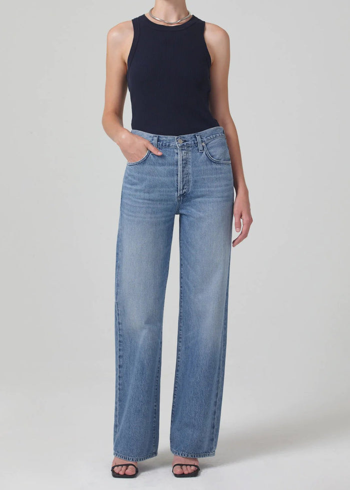 Isabel Rib Tank in Navy