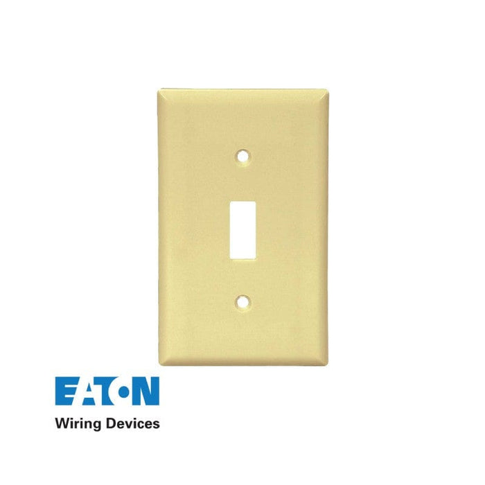 Ivory, Single Toggle, Wall Plate, Plastic Receptacle 2 x 4- 2134V MEGA