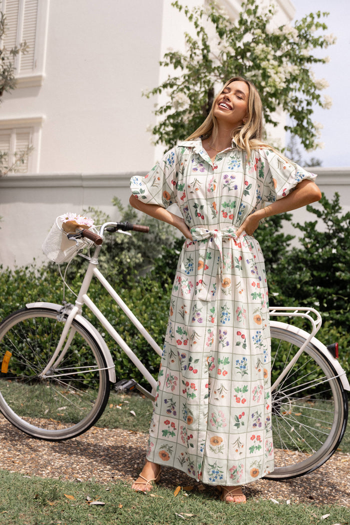 Petal and Pup USA DRESSES James Button Through Maxi Dress - Flower Market (Hold for Amazon)