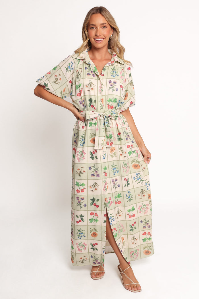 Petal and Pup USA DRESSES James Button Through Maxi Dress - Flower Market (Hold for Amazon)
