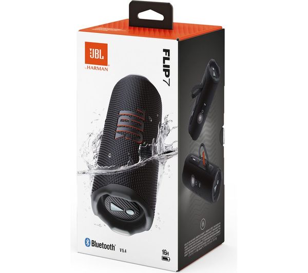 JBL Flip 7 Portable Bluetooth Speaker - Black | JBLFLIP7BLK