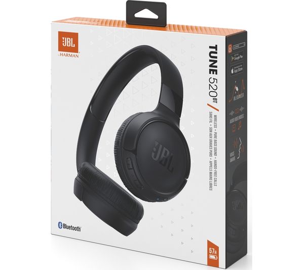 JBL Tune 520BT Wireless Bluetooth Headphones - Black | JBLT520BTBLKEU