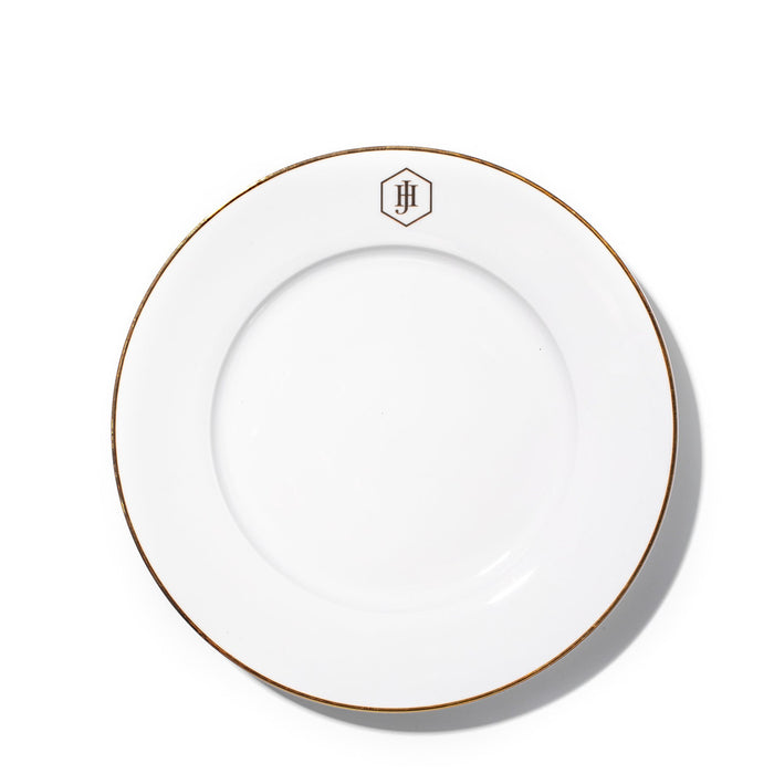 Jenna Clifford 27cm Gold Rimmed Dinner Plate - White