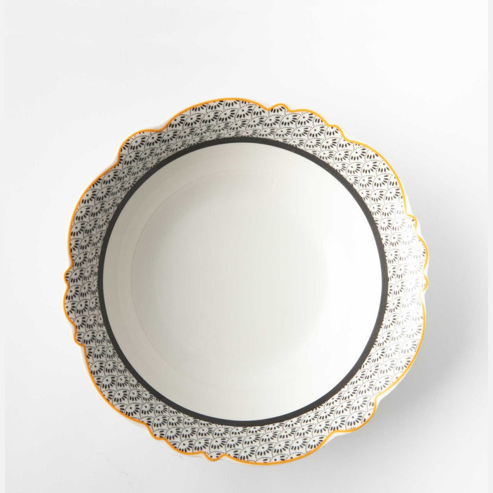 Jenna Clifford Midnight Bloom Cereal Bowl 17.8cm - White