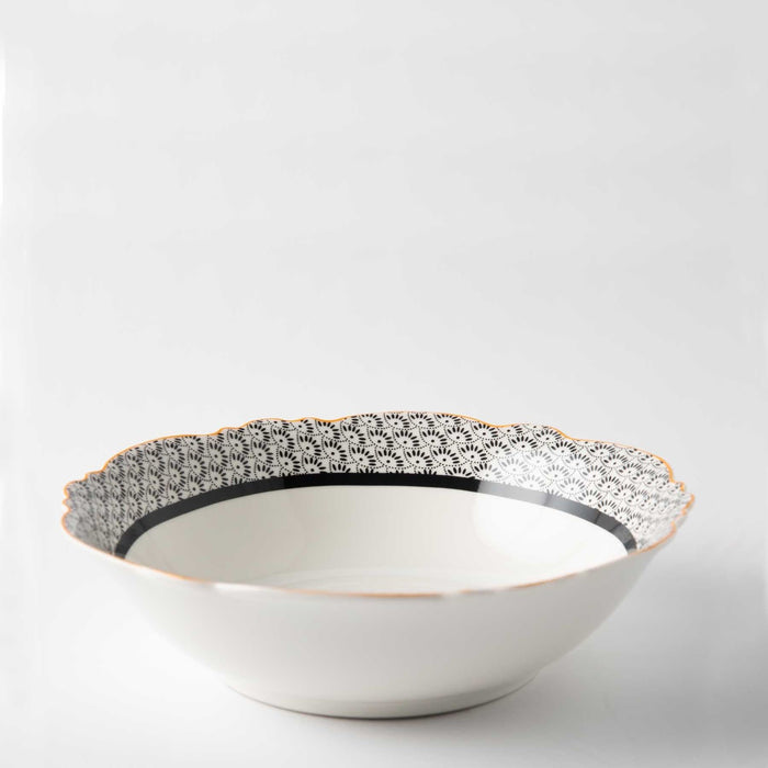 Jenna Clifford Midnight Bloom Cereal Bowl 17.8cm - White
