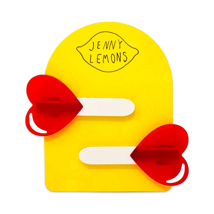 Jenny Lemons Alligator Hair Clip Set - Heart Lollipop