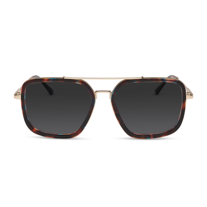 diff eyewear featuring the jordan navigator  prescription sunglasses with a confetti tortoise frame front view