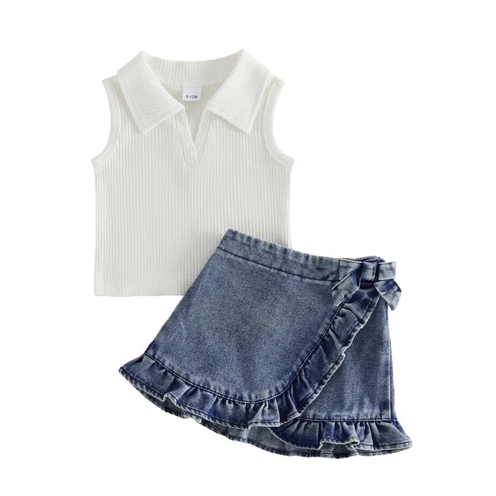 JOSIE Denim Skirt Outfit