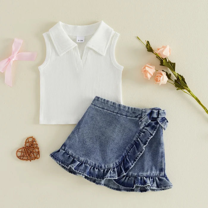 JOSIE Denim Skirt Outfit