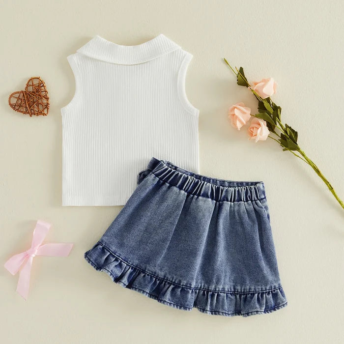 JOSIE Denim Skirt Outfit