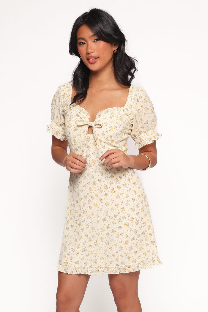 Petal and Pup USA DRESSES Joss Mini Dress - Cream Yellow (Hold for Amazon)