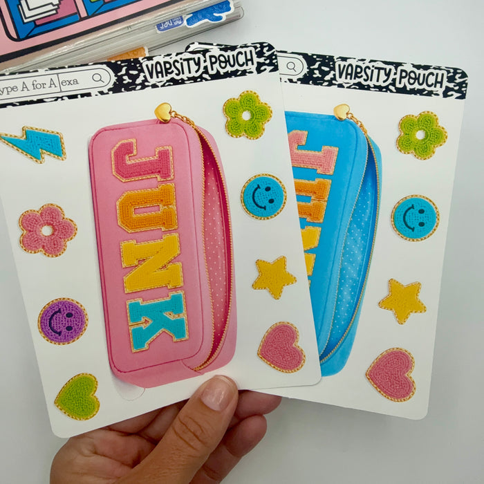 Junk Varsity Pouch Jumbo Journaling Sticker Pocket