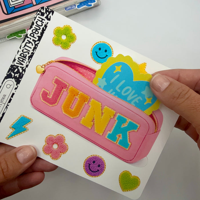 Junk Varsity Pouch Jumbo Journaling Sticker Pocket