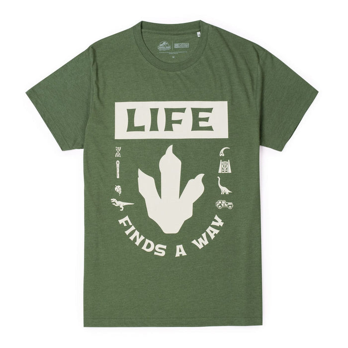 RSVLTS RSVLTS Jurassic Park "Life Finds a Way" _  Dare Mighty Crewneck Tee