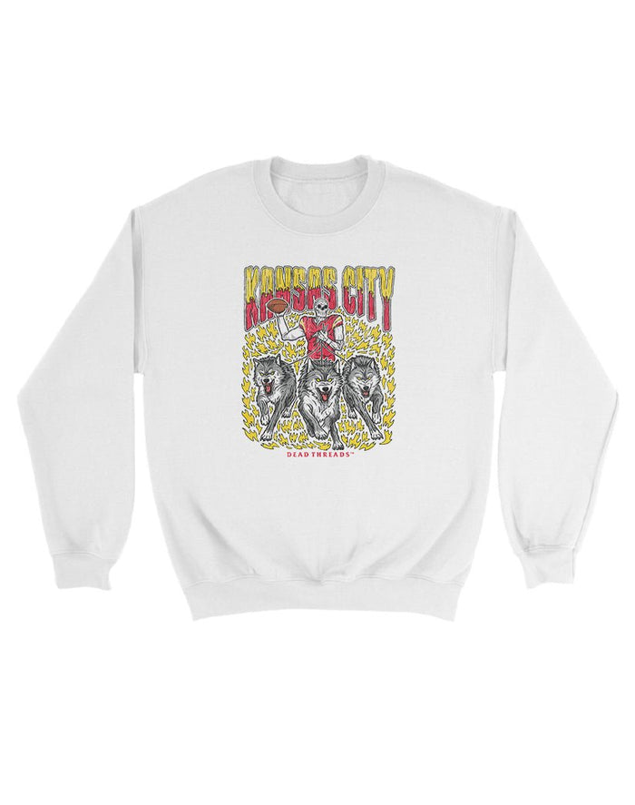 KANSAS CITY FOOTBALL v1 KIDS CREWNECK SWEATSHIRT – Kids clothes – Dead Threads Apparel