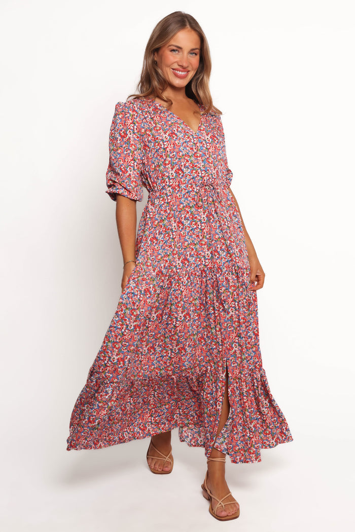 Petal and Pup USA DRESSES Kelda Dress - Blue Ditsy Floral (Hold for Rack)