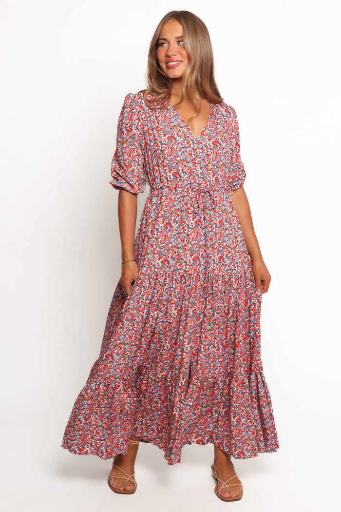Petal and Pup USA DRESSES Kelda Dress - Blue Ditsy Floral (Hold for Rack)